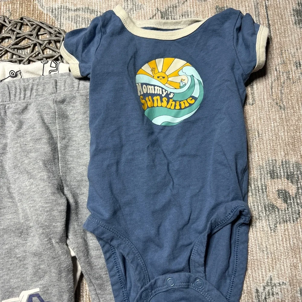 Bundle baby boy Carter’s bodysuits Pekkle truck outfit